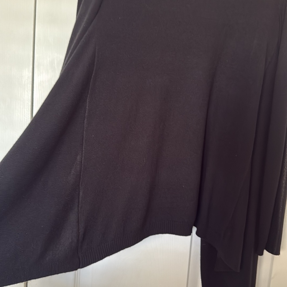Karen Kane Black Cardigan Sweater with Waterfall Hem XS - Picture 6 of 8